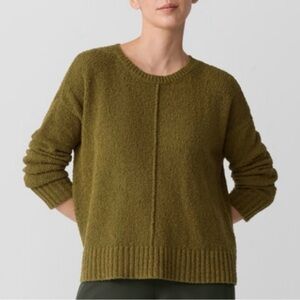 Eileen Fisher Cotton Fluff Crew Neck Top ~ NWT
